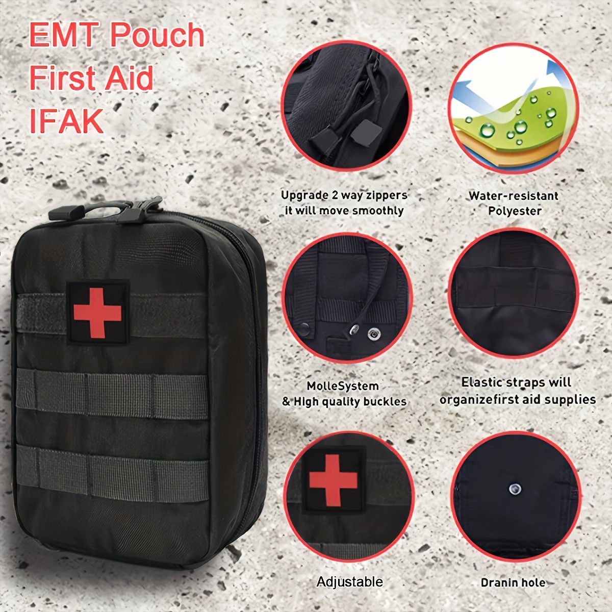Erste hilfe set Ifak Emt Molle tasche Survival kit Outdoor - Temu