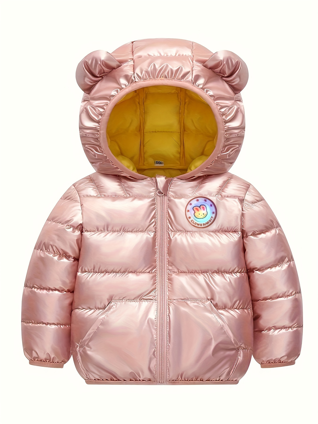  Traje de nieve para niña pequeña, 2 piezas, chaqueta de plumón  para invierno, abrigo con capucha + pantalones de nieve para niños, traje  de esquí resistente al viento, Rosa-1 : Ropa