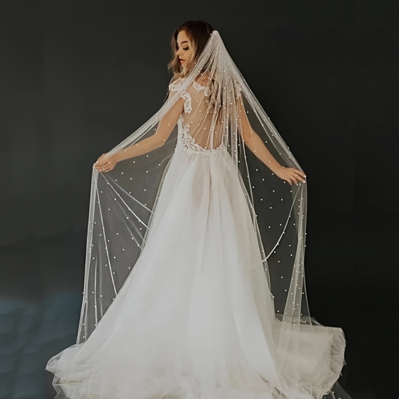 High Quality Ivory Soft Wedding Bridal Veil 2 Tier Cathedral Satin Edge  136 UK