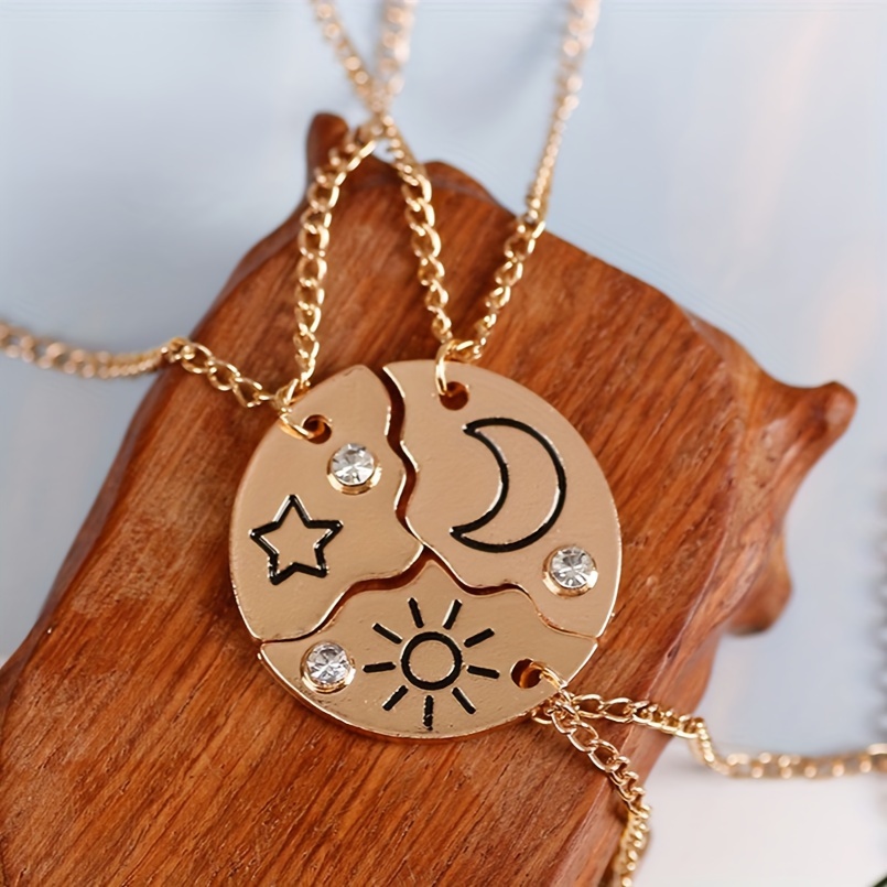 Star moon sun deals necklace