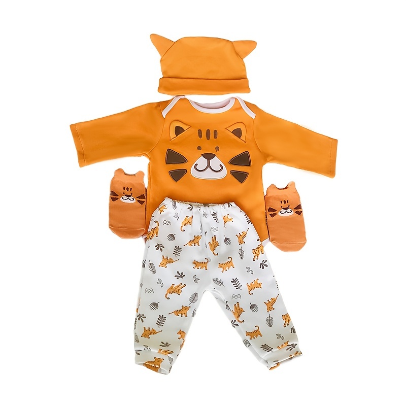 Ropa de muñeca Reborn de 20 a 22 pulgadas, conjunto de accesorios de 4  piezas para bebé recién nacida