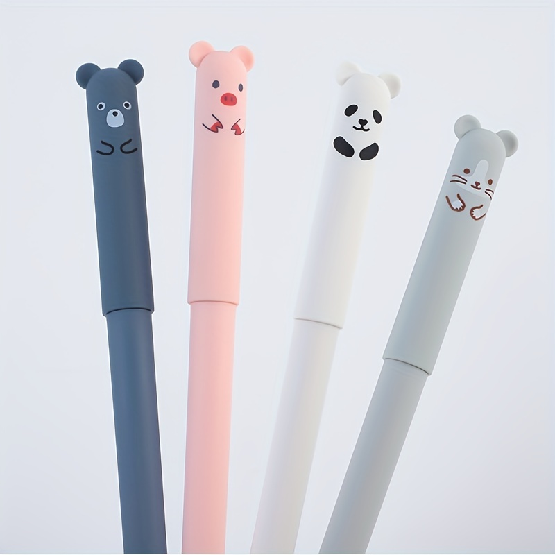 Bear Erasable Pen Set Blue Erasable Neutral Pen Full Needle - Temu