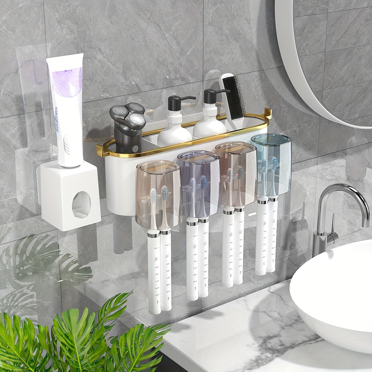 Soap And Toothbrush Holder Wall Mountable Single Piece
