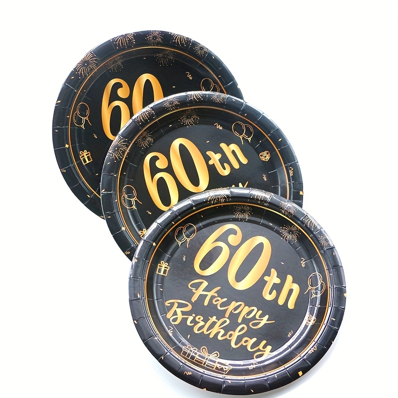 Platos 50 Cumpleaños Negro/Dorado cartón 23cm (10)✔️ por sólo 4,05 €. Envío  en 24h. Tienda Online. . ✓. Artículos de  decoración para Fiestas.