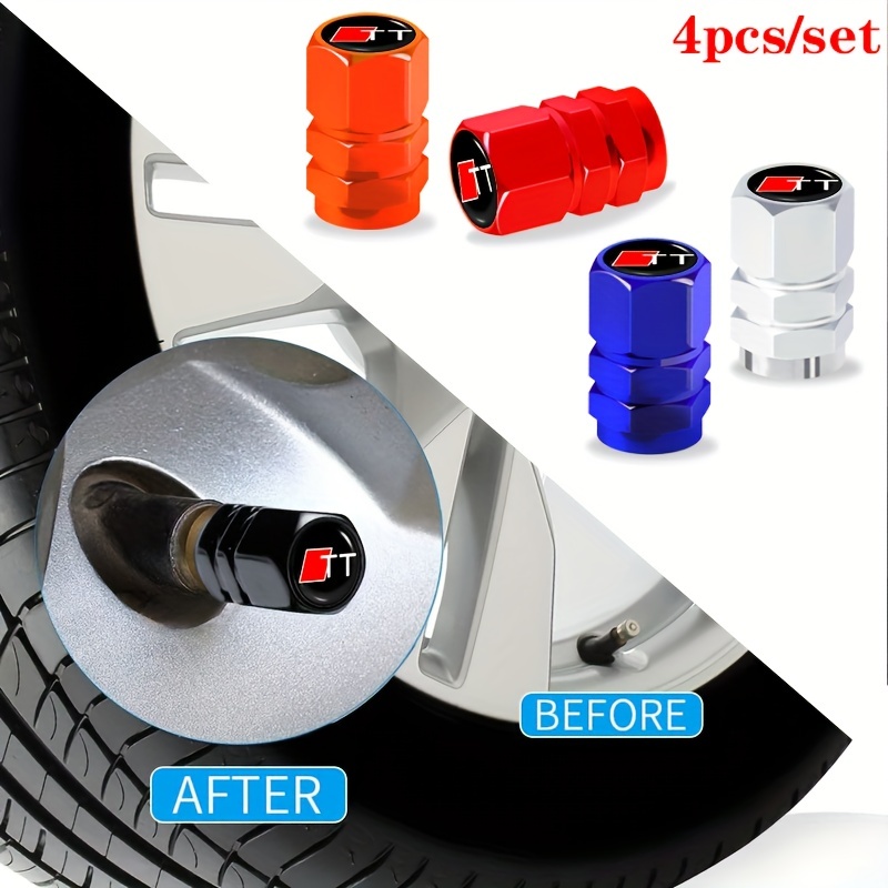 Nouveau capuchon de valve antivol de pneu de voiture de voiture en alliage  d'aluminium (métal argenté [12 packs])