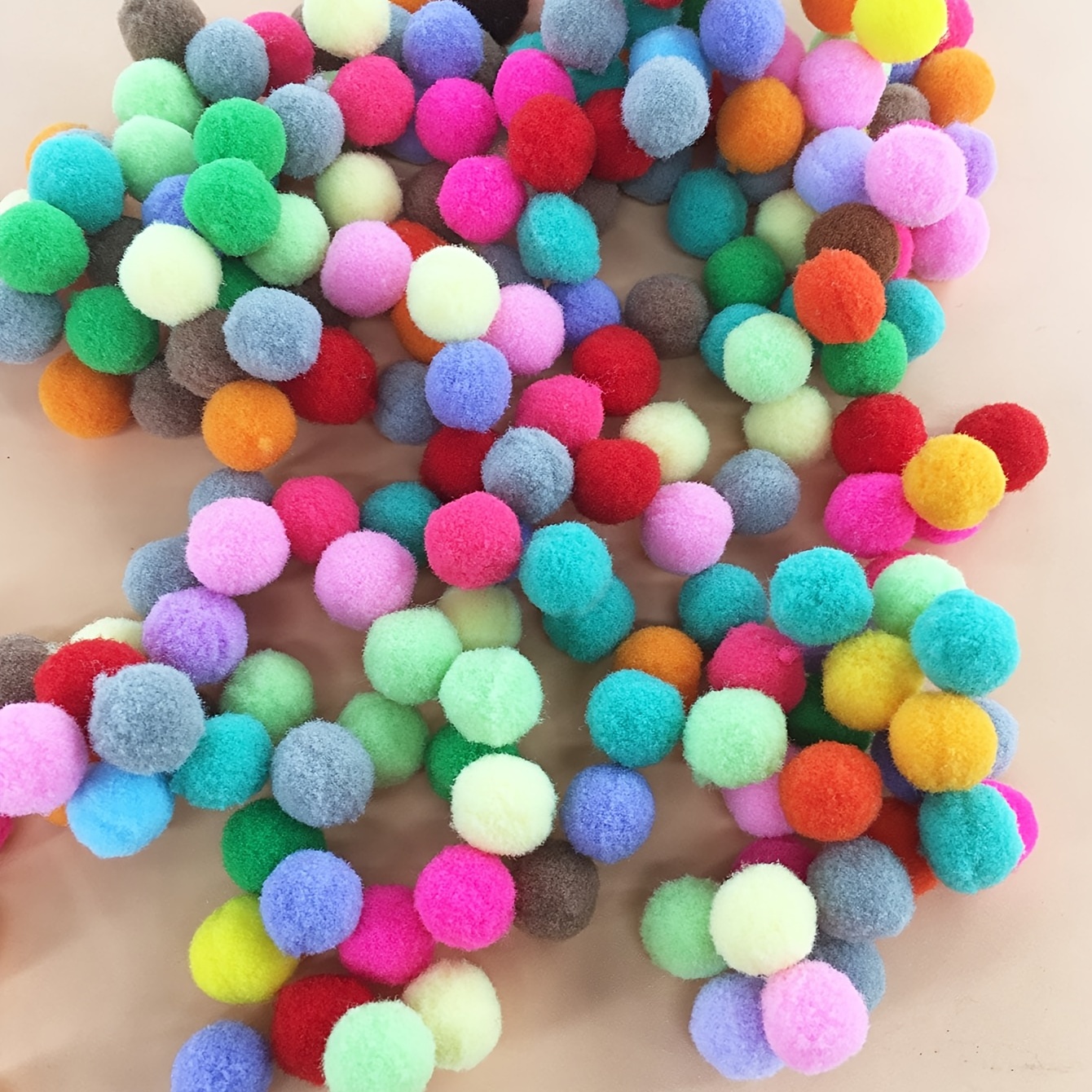  Tofficu 16pcs Fuzzy Pom Pom Balls Small Craft Pompoms