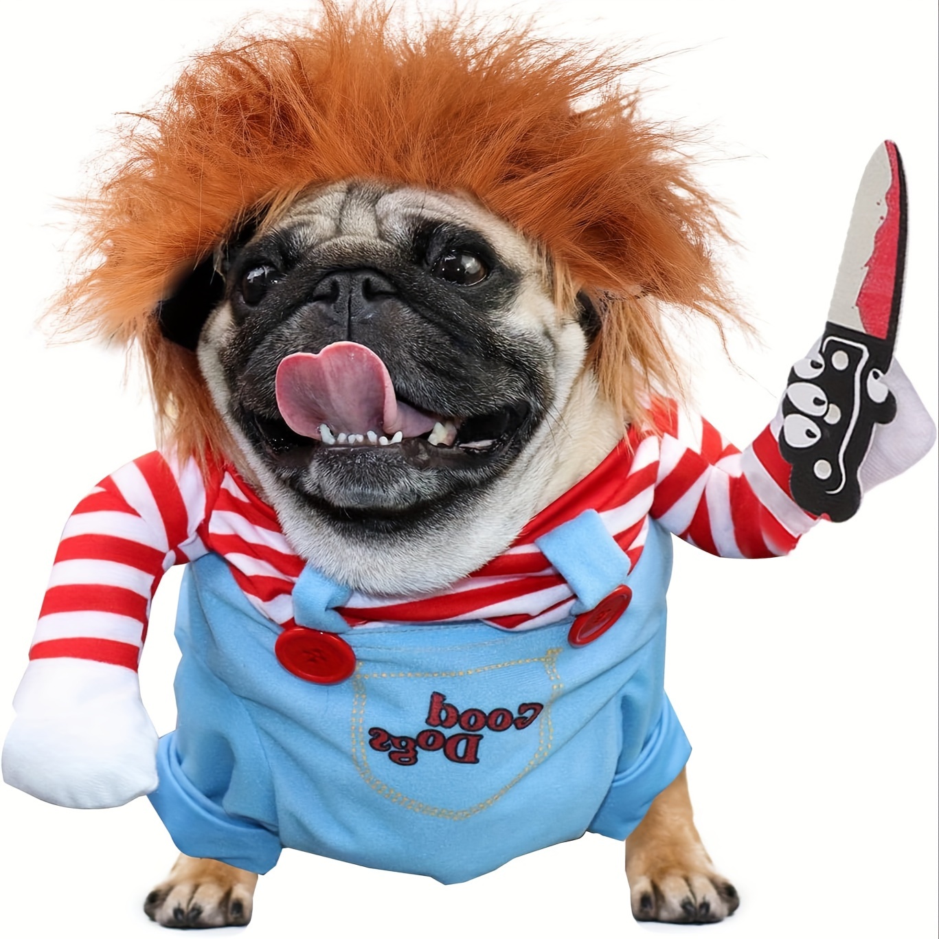 Halloween Dog Costumes Funny Pet Chucky Costume with Arms