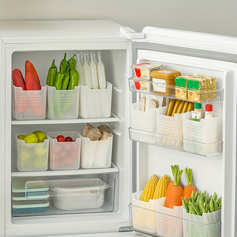 6pcs Refrigerator Side Storage Box Preservation Fridge Organizer