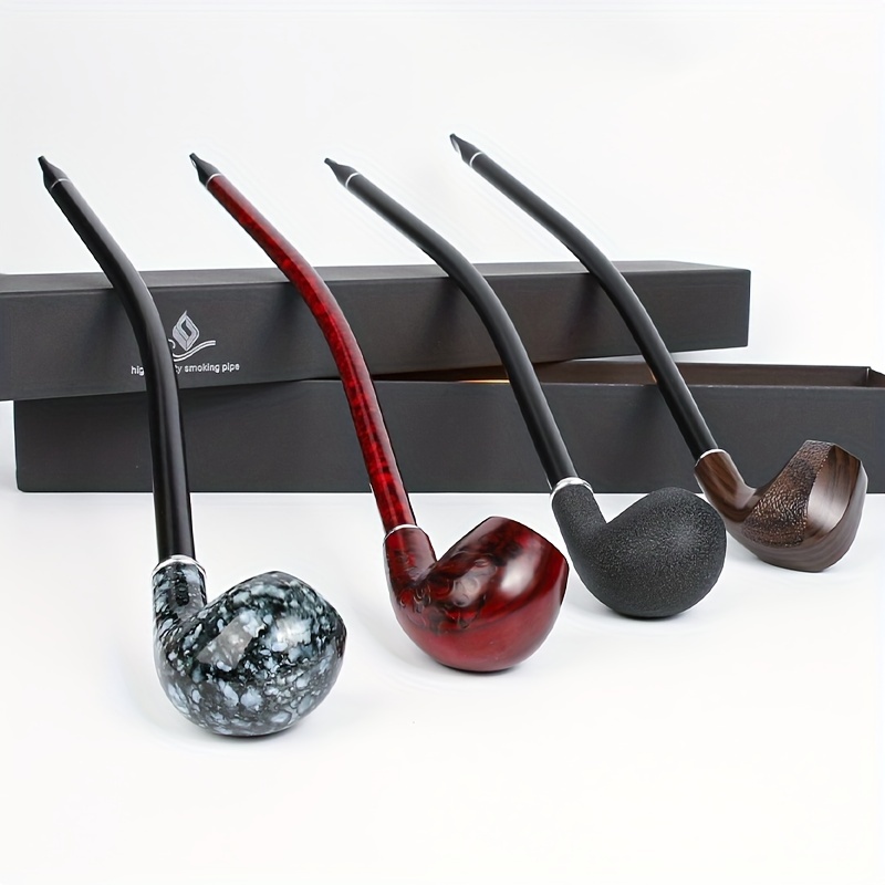  Extra Long 14 Stem Churchwarden Tobacco Pipe - With Indian  Spirit Feathers & Beads - Hand Made Wood Smoking Bowl for Herbs - in Gift  Box : Health & Household