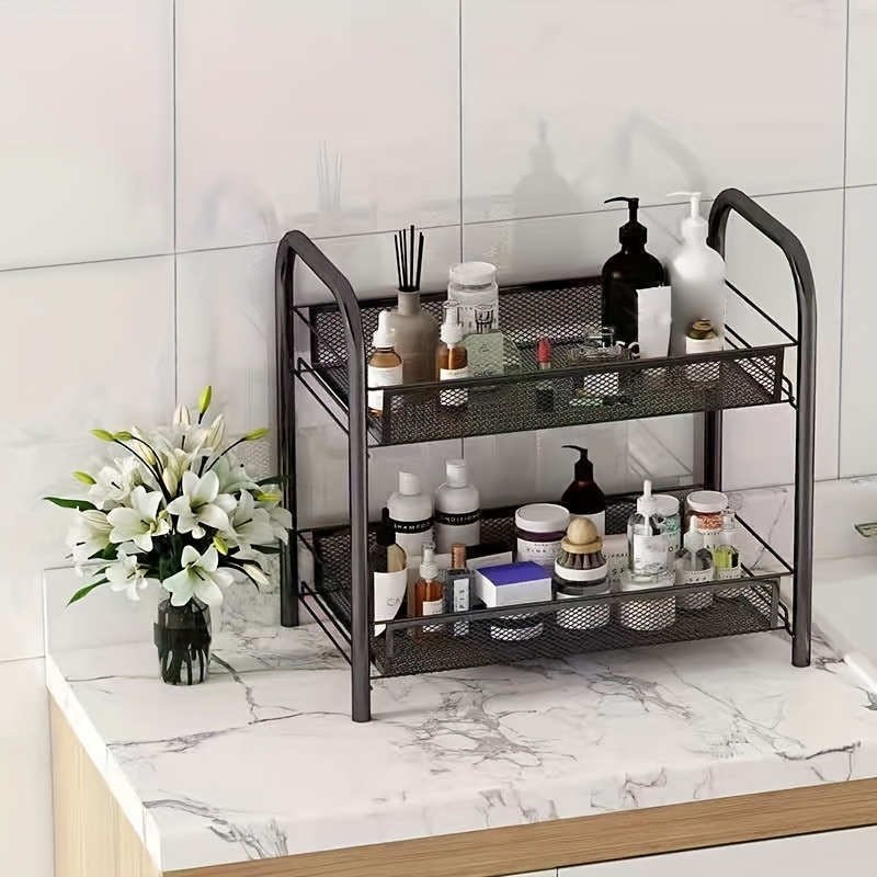 1pc Kitchen Seasoning Rack Organizer For Cabinet and Countertop Storage