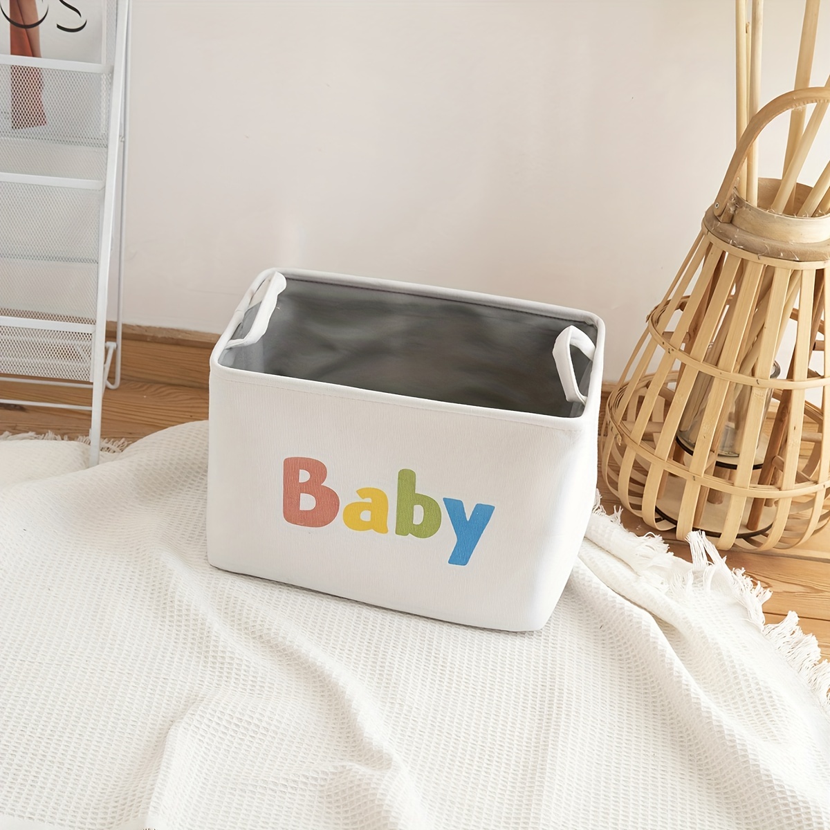  Linda cesta de almacenamiento de juguetes para niños con tapa,  5.9 x 3.9 pulgadas, pequeñas cestas de almacenamiento para bebés para  guardería, lavandería, dormitorio, baño, organizador de almacenamiento,  cesta de regalo