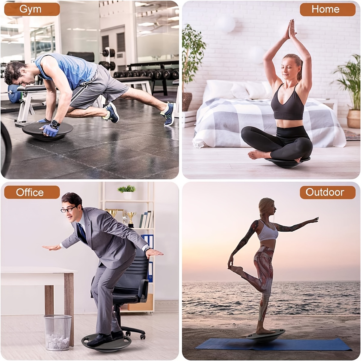 Sportneer Planche d'équilibre – Planche d'équilibre 7 modes avec arrêts  réglables – Entraîneur d'équilibre, d'entraînement de stabilité pour  améliorer l'équilibre, le surf et la physiothérapie – : : Sports  et Loisirs