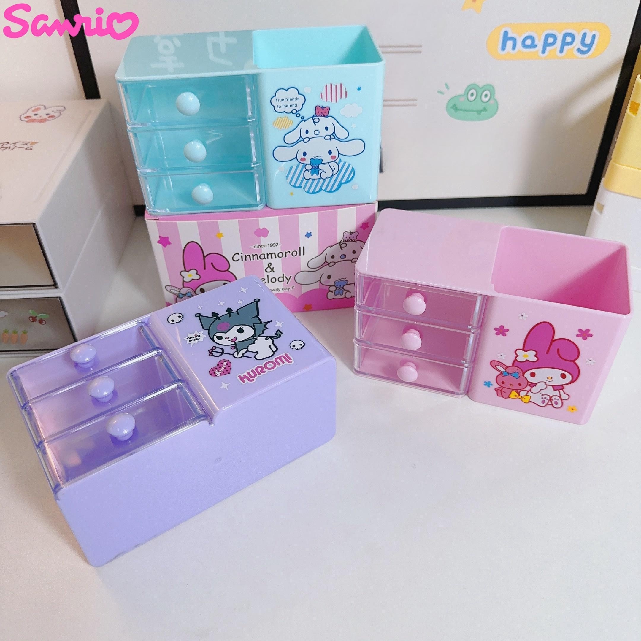 Kawaii Sanrio Cinnamoroll My Melody Trolley Mini Desktop Storage