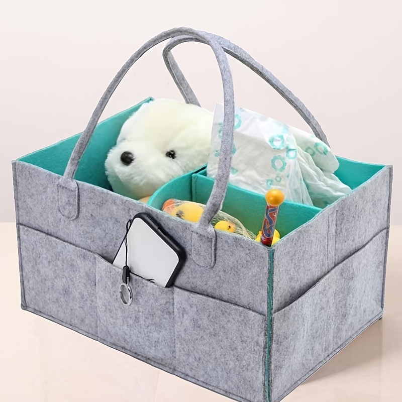 Diaper Caddy Organizer Basket, Nursery Storage Bin Tote Bag For Wipes  Bottle Toys, Portable Car Travel Organizer - Temu