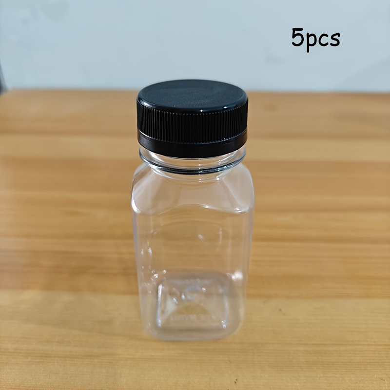 Clear PET Cylinder Round Bottles (Bulk), Caps NOT Included