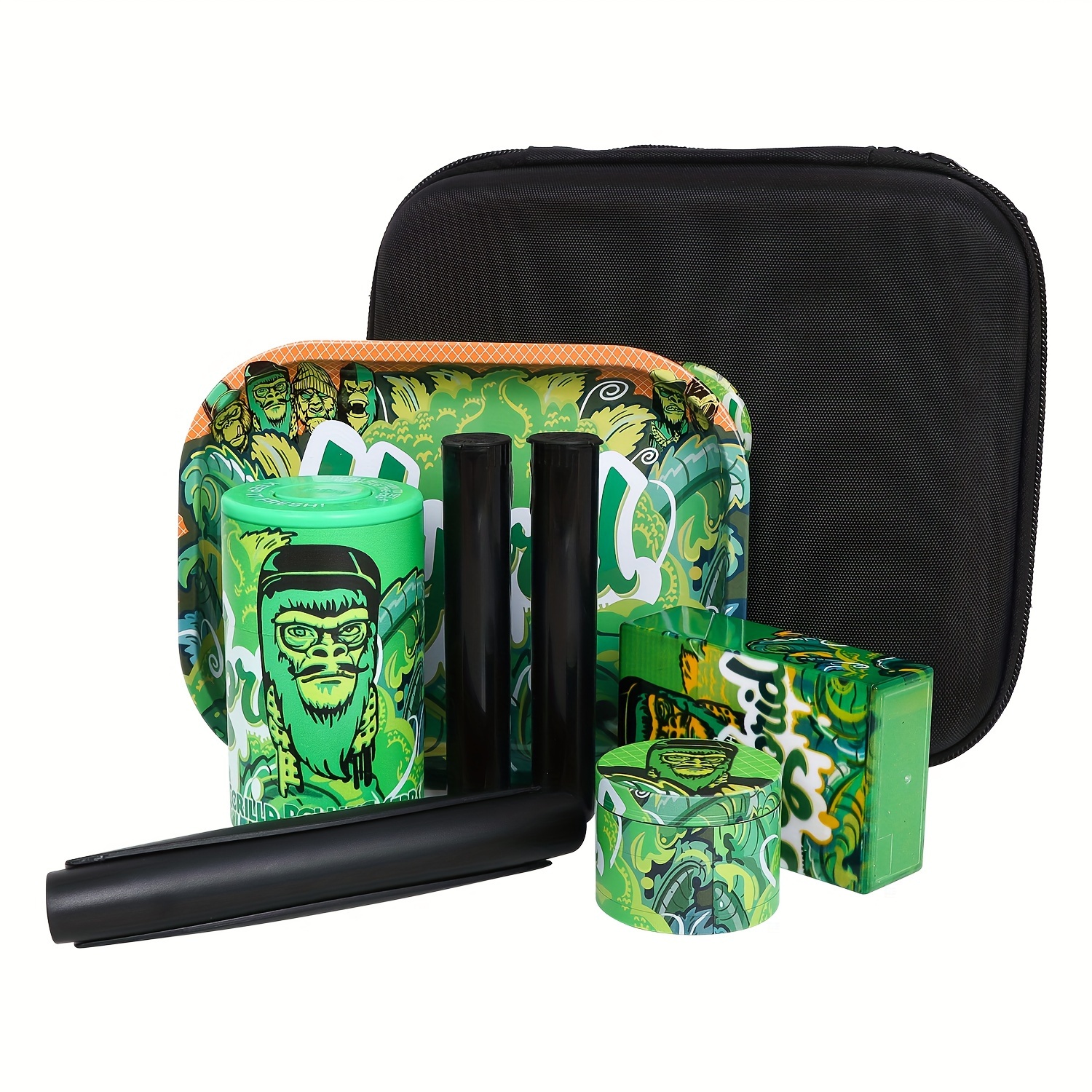 Popular 6PCS Smoking Set Juice Box Grinder Glass Ashtray Stash Jar Metal  Rolling Tray Smoking Accessories Kit - China Smoking Kit and Smoking  Accessories price
