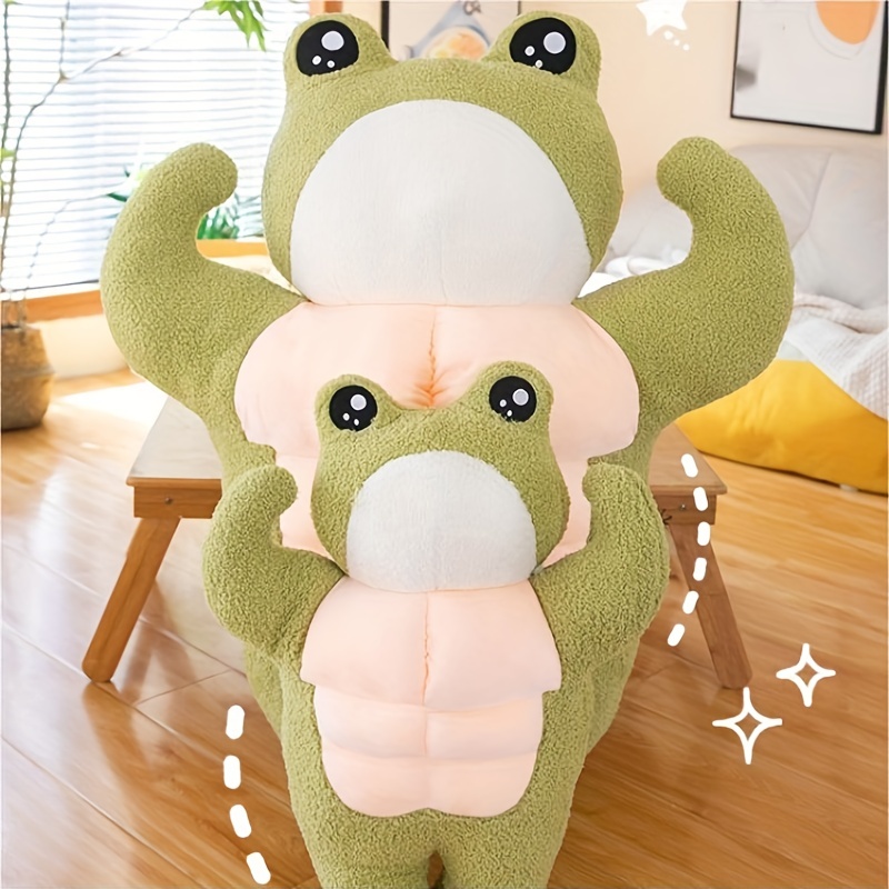 1pc Muscle Frog Pillows, Muscle Frog Doll Plush Toy Cushions, For Living  Room Bedroom Sofa Couch Home Decoration