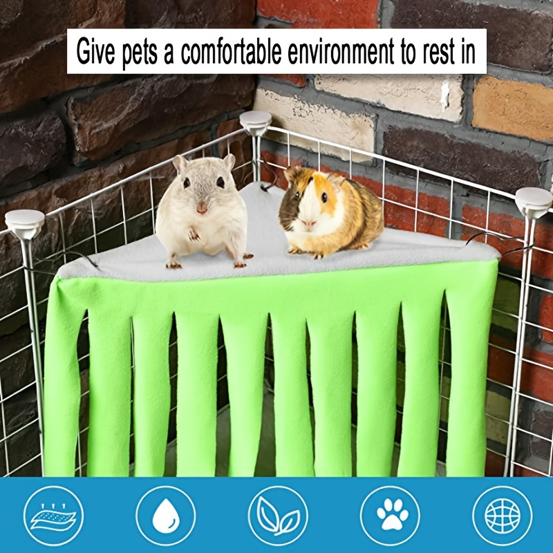 

Cozy Triangle Hammock For Small Pets - Ultra-soft Microfiber Hideaway Tent For Hamsters, Rabbits & Guinea