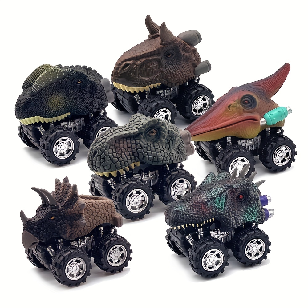 

Dinosaur Toy Pull Back Cars Realistic Dino Cars Mini Monster Truck With Big Tires Small Dinosaur Toys For Kids, Halloween/thanksgiving Day/christmas Gift