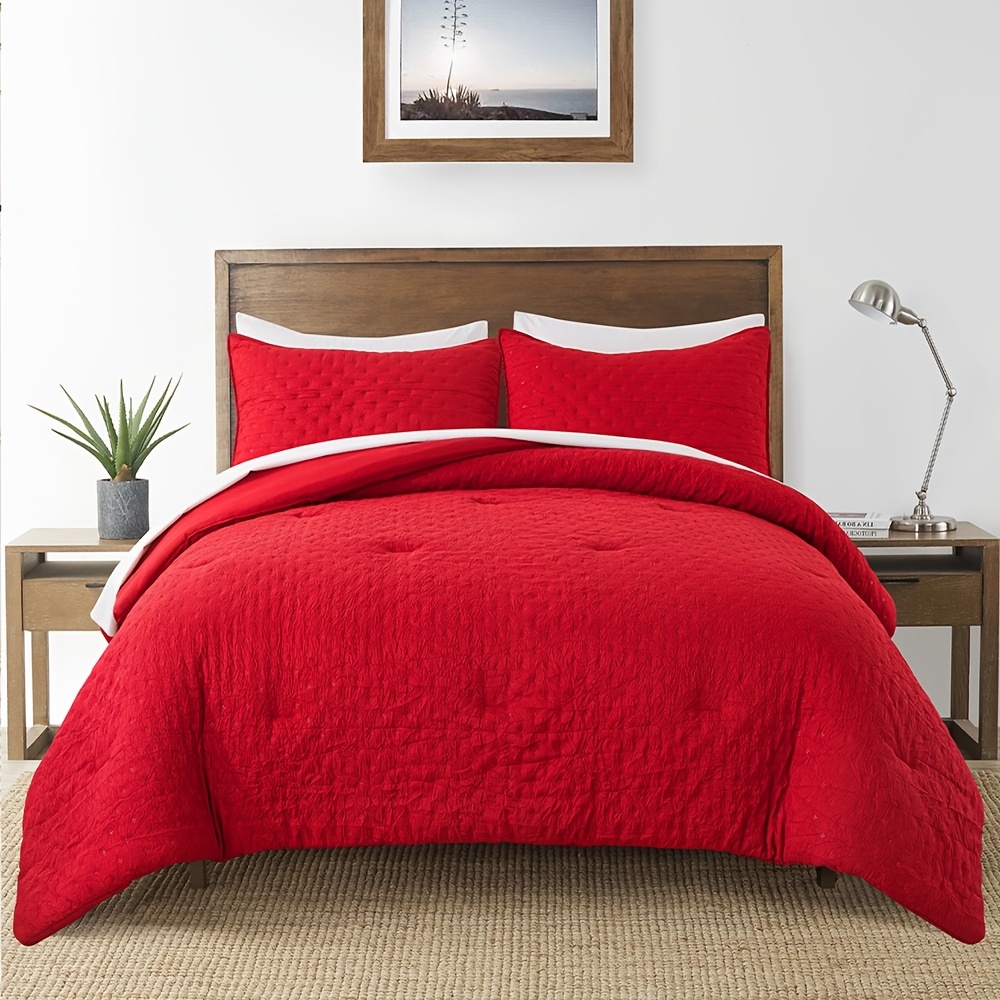 Microfiber Comforter Set All Season Down Alternative Bedding - Temu