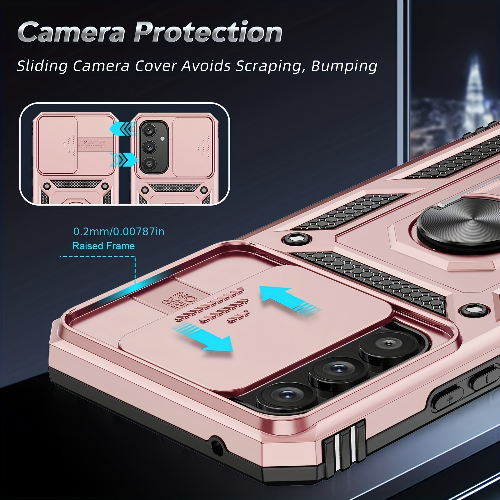 For Redmi Note 12 Pro / Pro+ Shock-Resistant Slide Camera Cover