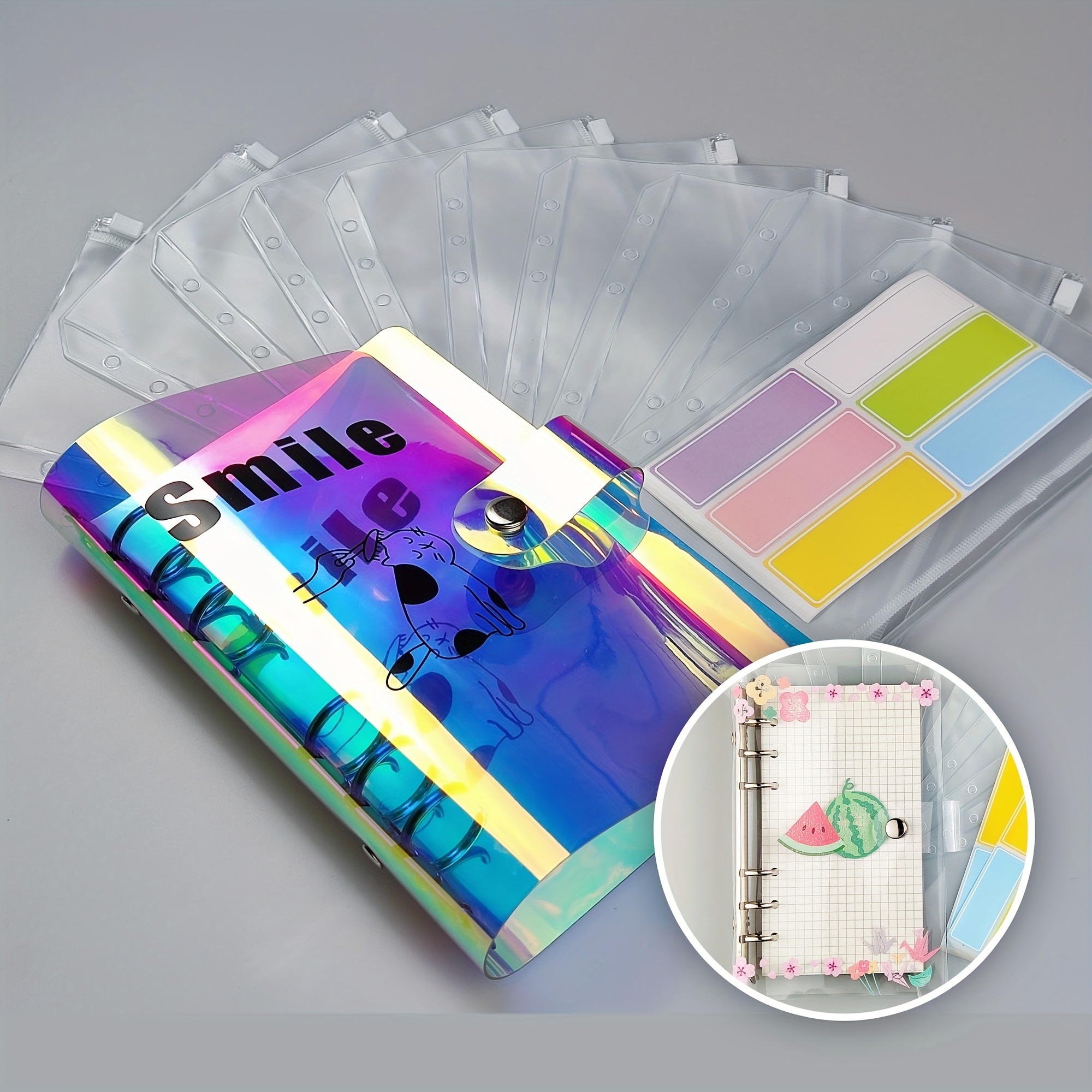 QZArt Reusable A5 Sticker Book with Translucent Binder - Double-Sided  Sticker Paper Organizer and Storage for Sticker Collecting, Featuring