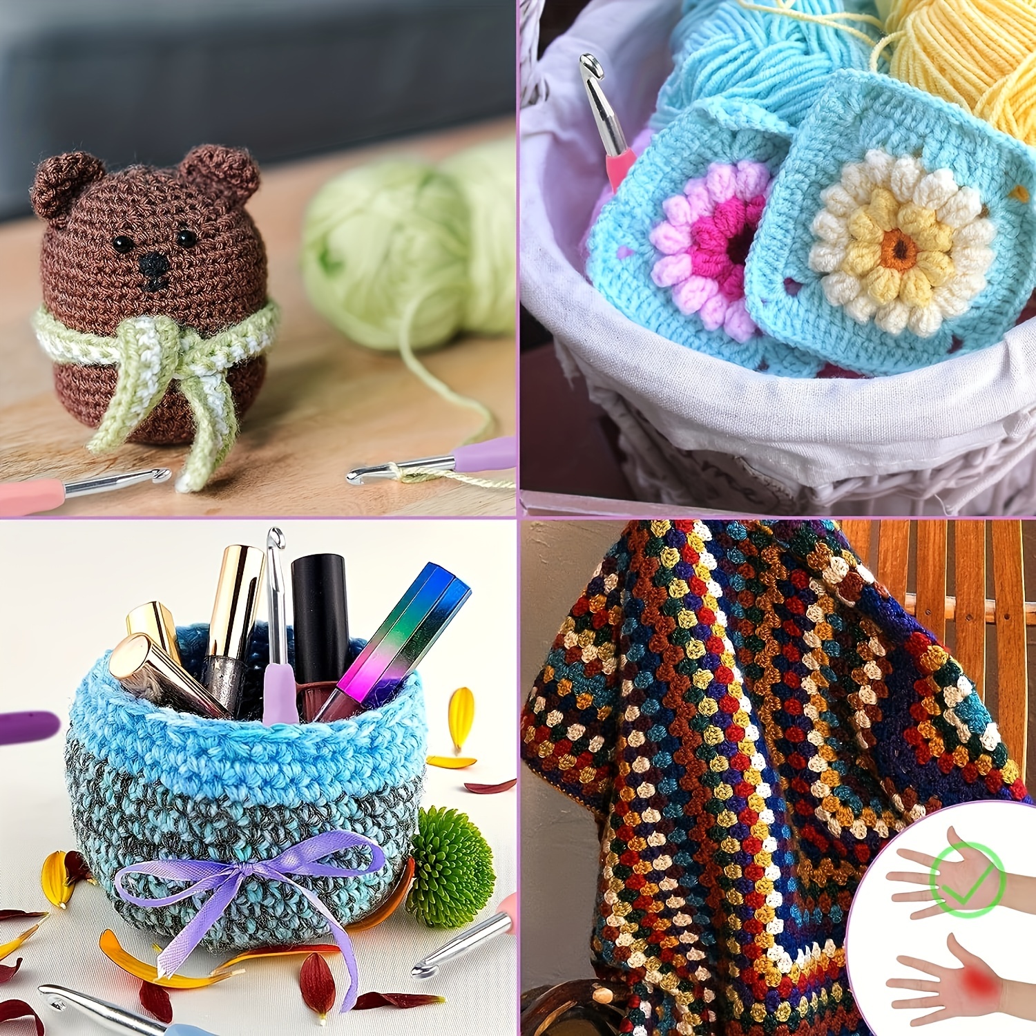 Knitting Needle Set Colored Straight Single Pointed - Temu