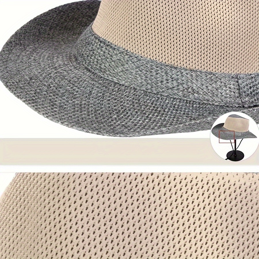 Men's Breathable Straw Sun Hat Casual Fishing Hat Spring - Temu Canada