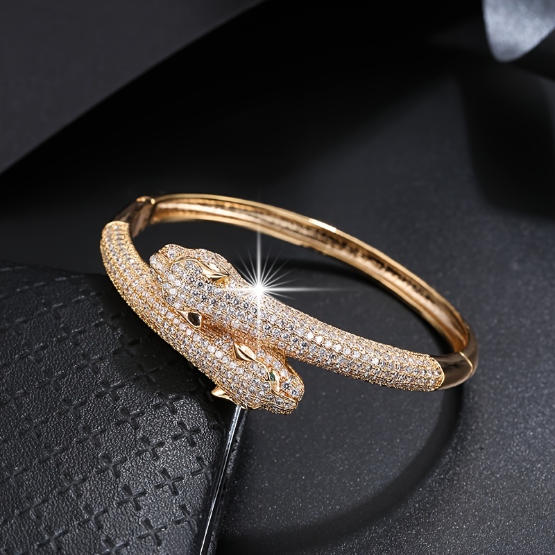 Gold Luxury Snake Bracelet, Hand Bracelet Gold