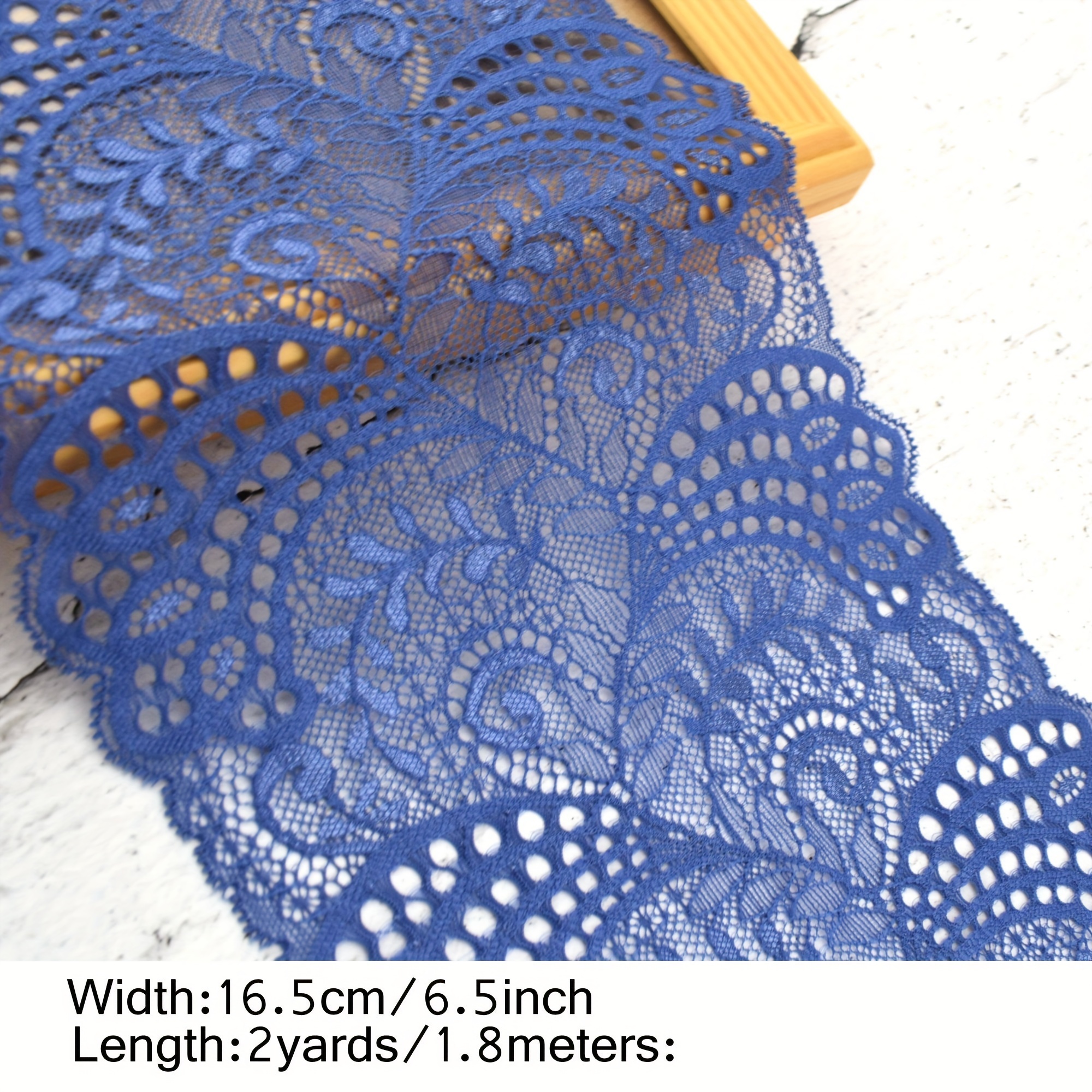 Cobalt Blue Edge Lace Trim - 1.125 (CB0118E01)