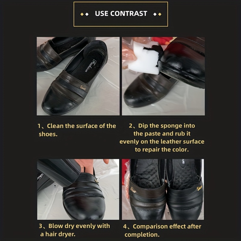 Paint Repair Leather Shoes, Black Paints Leather