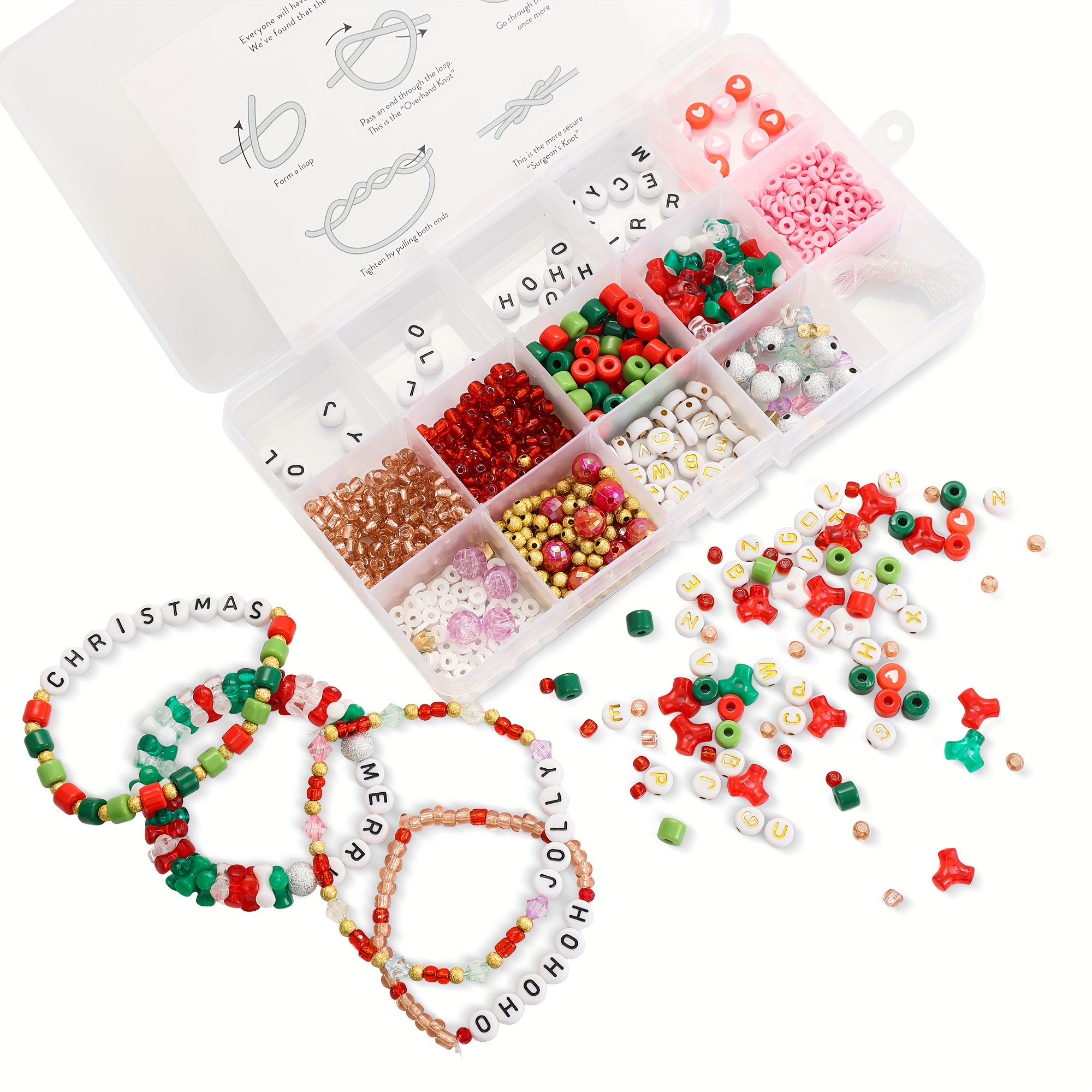  Enjoymade Christmas Gift Glass Beads Bracelet Making