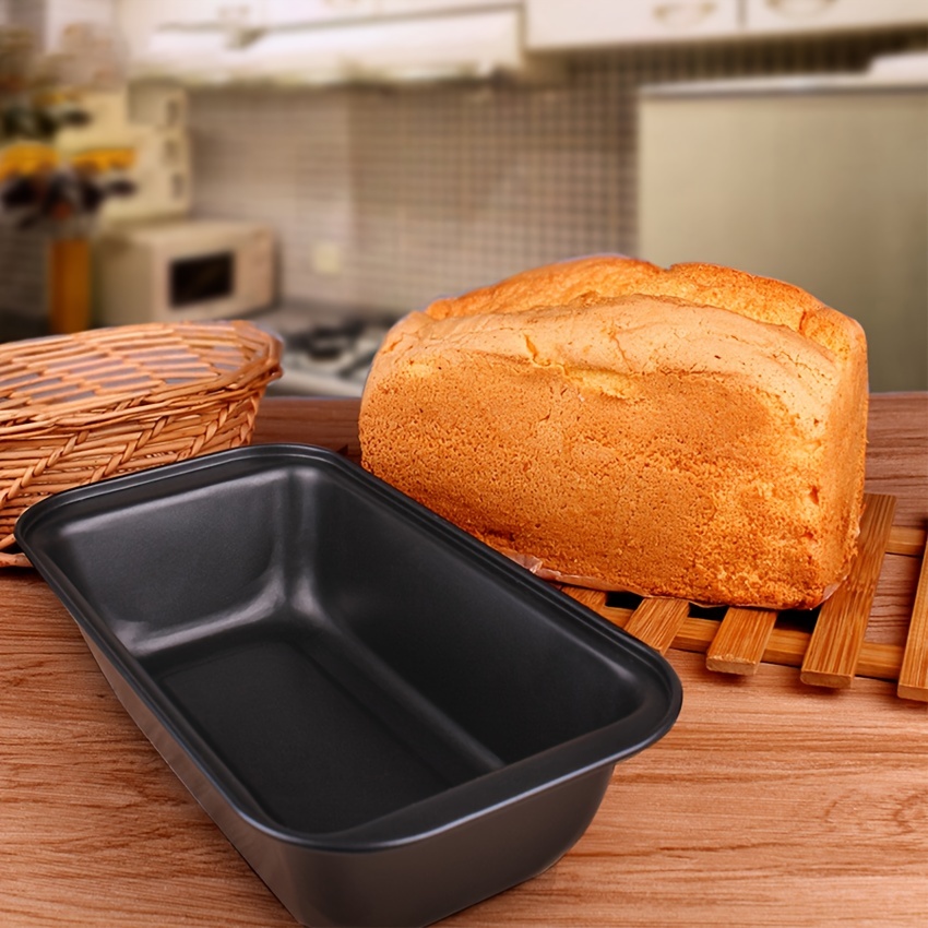 Molde para pan rectangular de 1 pieza, molde para pan antiadherente con  asas fáciles de agarrar, moldes para pan de acero al carbono para hornear,  mol