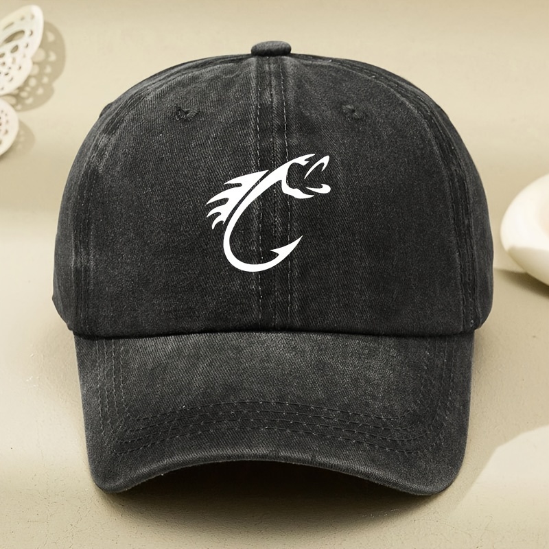 Custom Vintage Washed Hat Sport Fishing Fish Logo Embroidery Dad for Men & Women