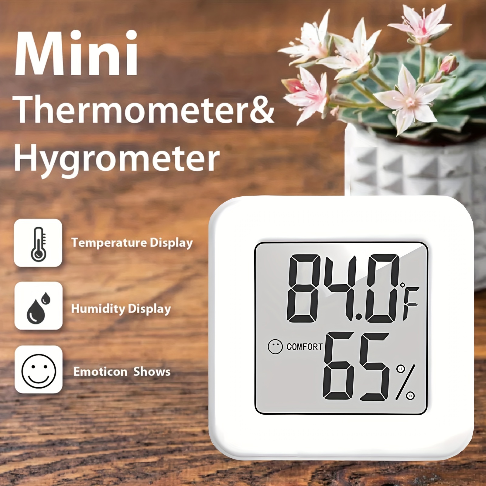 Vaikby Indoor Thermometer, Humidity Gauge Meter Digital Hygrometer Room  Thermometer For Home, Hight Accurate Temperature And Humidity Monitor For  Greenhouse, Reptile, Humidors, Cellar, Office - Temu