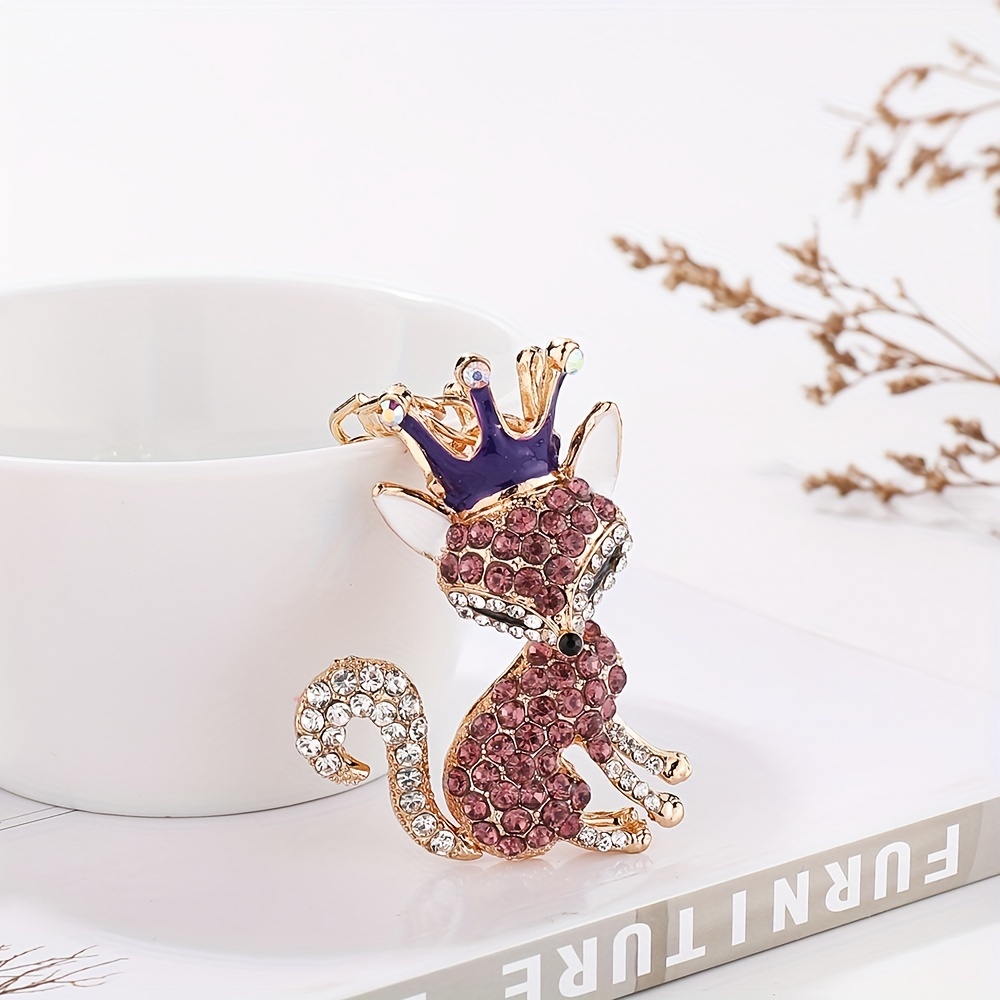 Cute Metal Dripping Rabbit Keychain Female Creative Small Gift