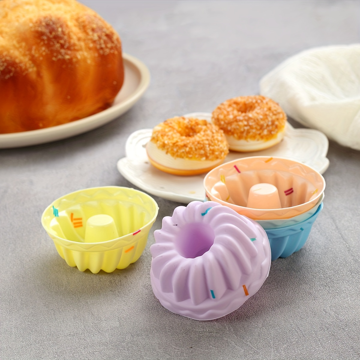 Silicone Cupcake Baking Cups Set, Silicone Cake Cups For Baking, 8
