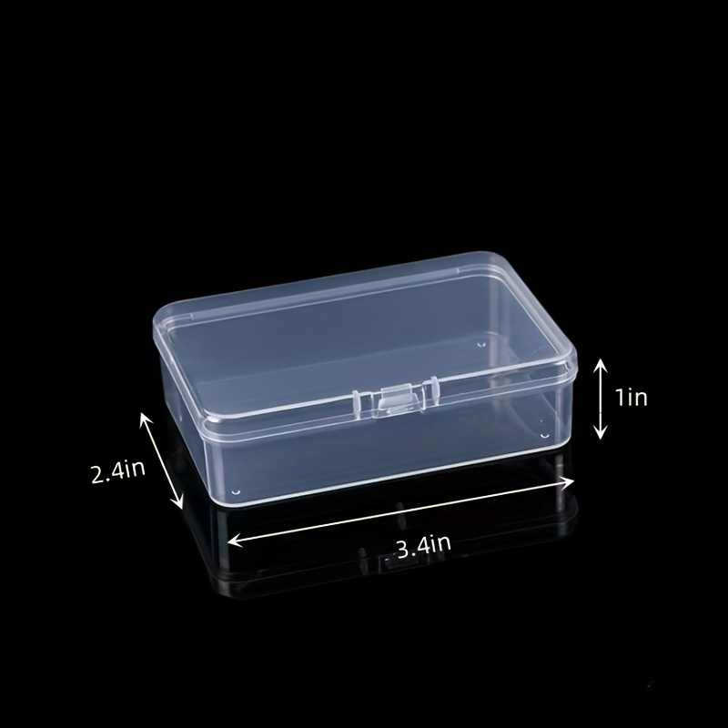 Small Bead Organizer Plastic Storage Cases Storage Containers Transparent  Boxes Hinged Lid Rectangle Clear Craft Case - AliExpress