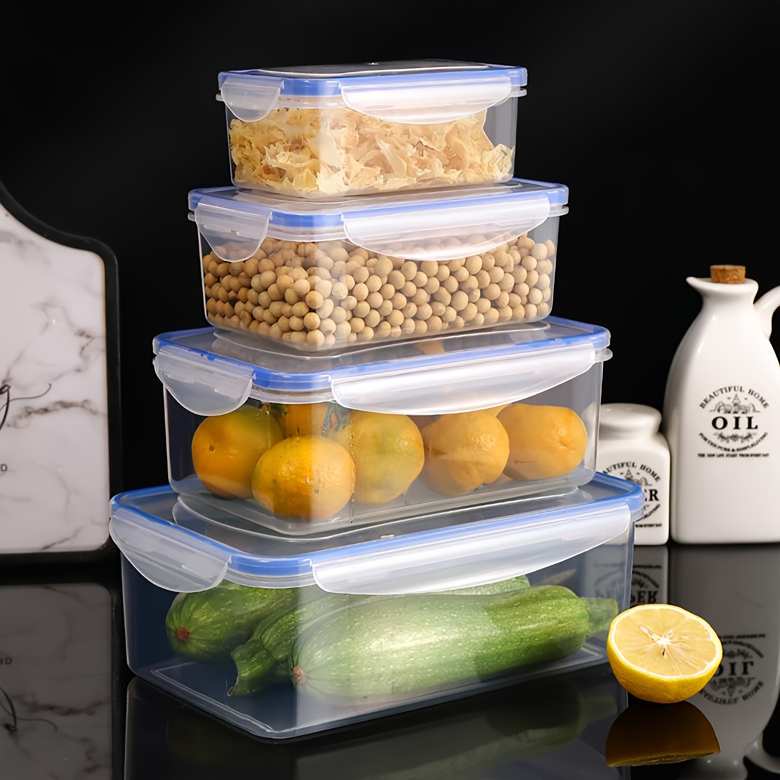 Large Clear Bread Box Fresh keeping Airtight Storage - Temu