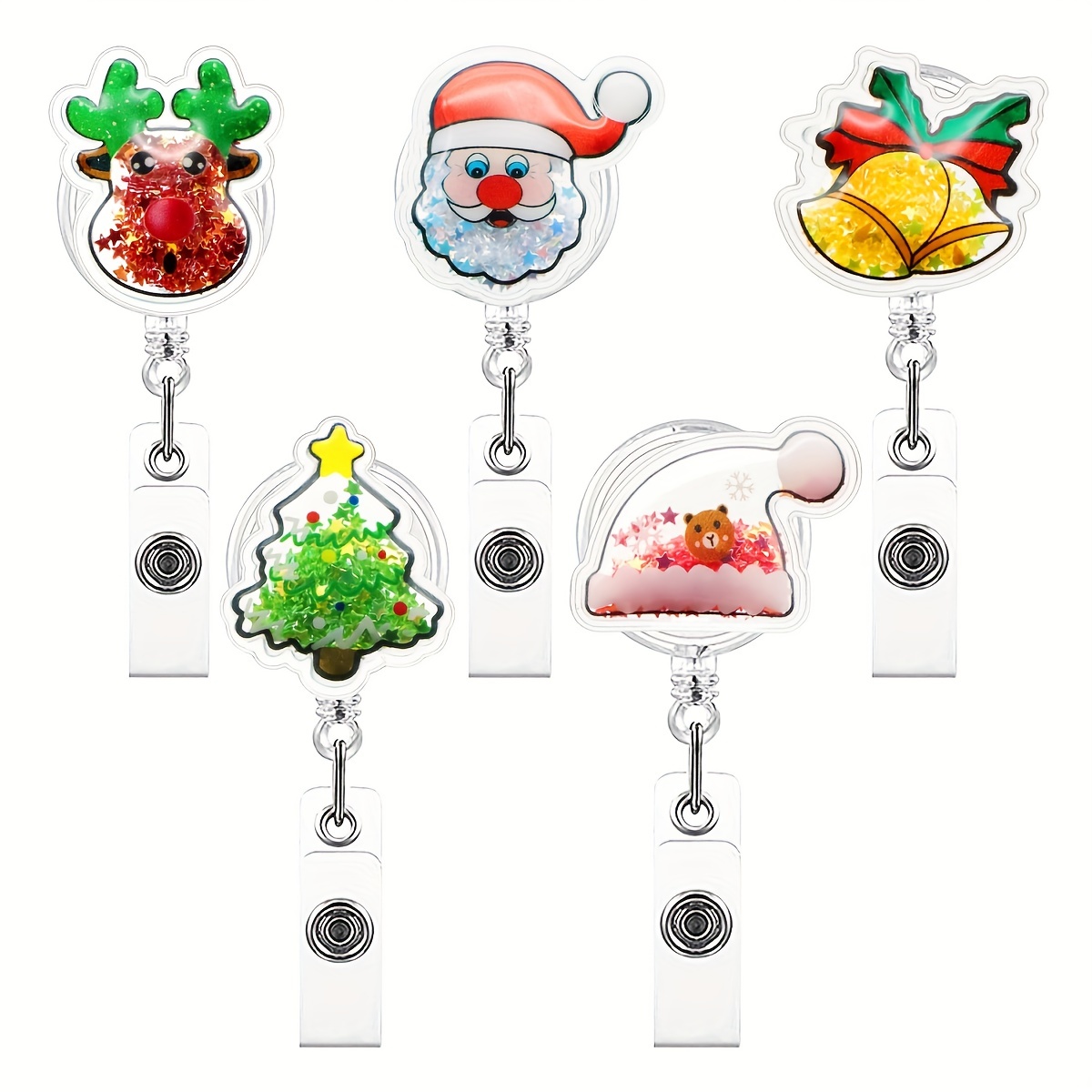 Christmas Retractable Badge Holder, Cute Badge Reels, Holiday Badge Reel,  Retractable Clip For Office And Home, Christmas Decorations Gifts - Temu  United Kingdom