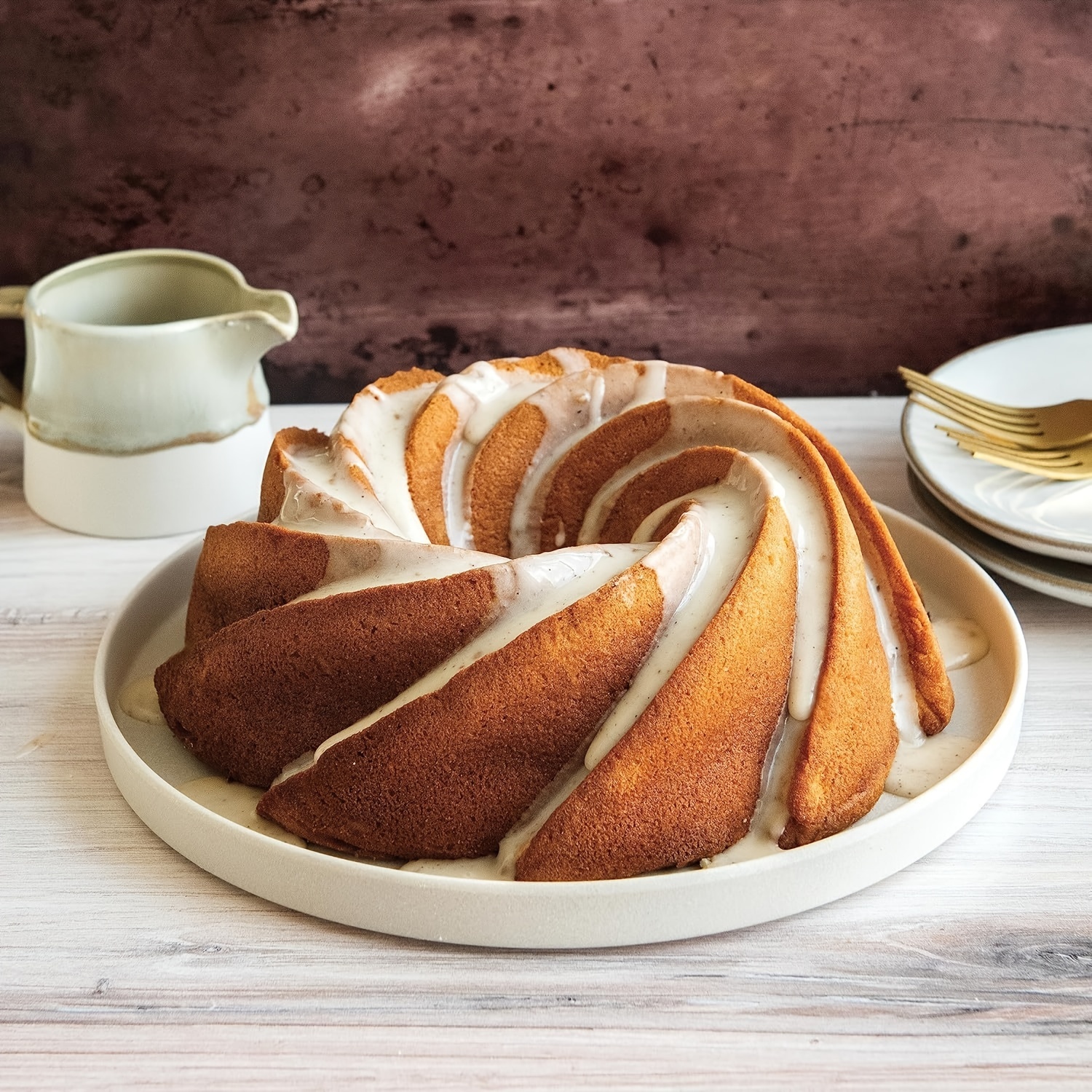 Silicone Bundt Pan, Heritage Bundtlette Cake Mold, For Fluted Tube