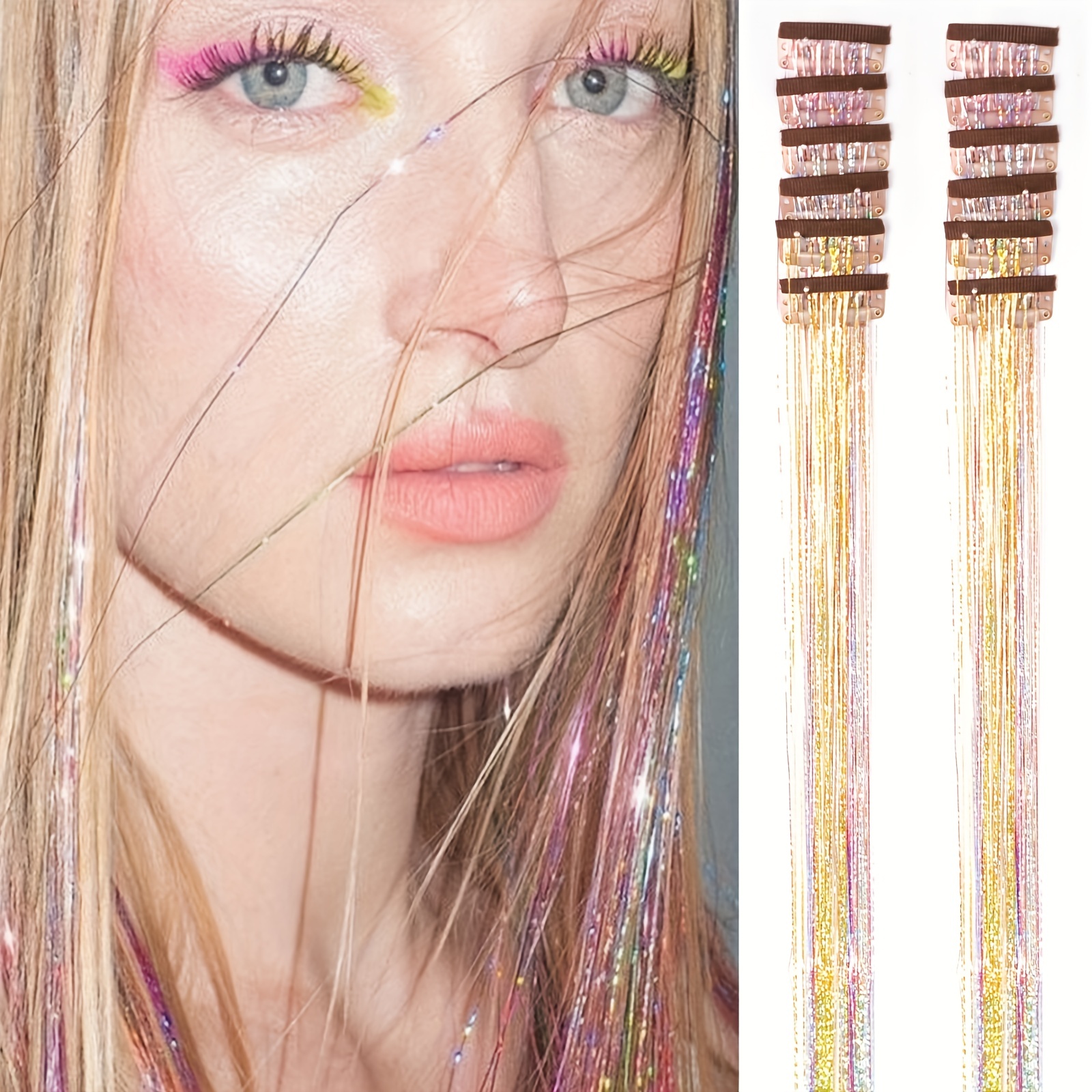 Hair Tinsel Heat Resistant Fairy Hair Tensile Sparkly Glitter Hair