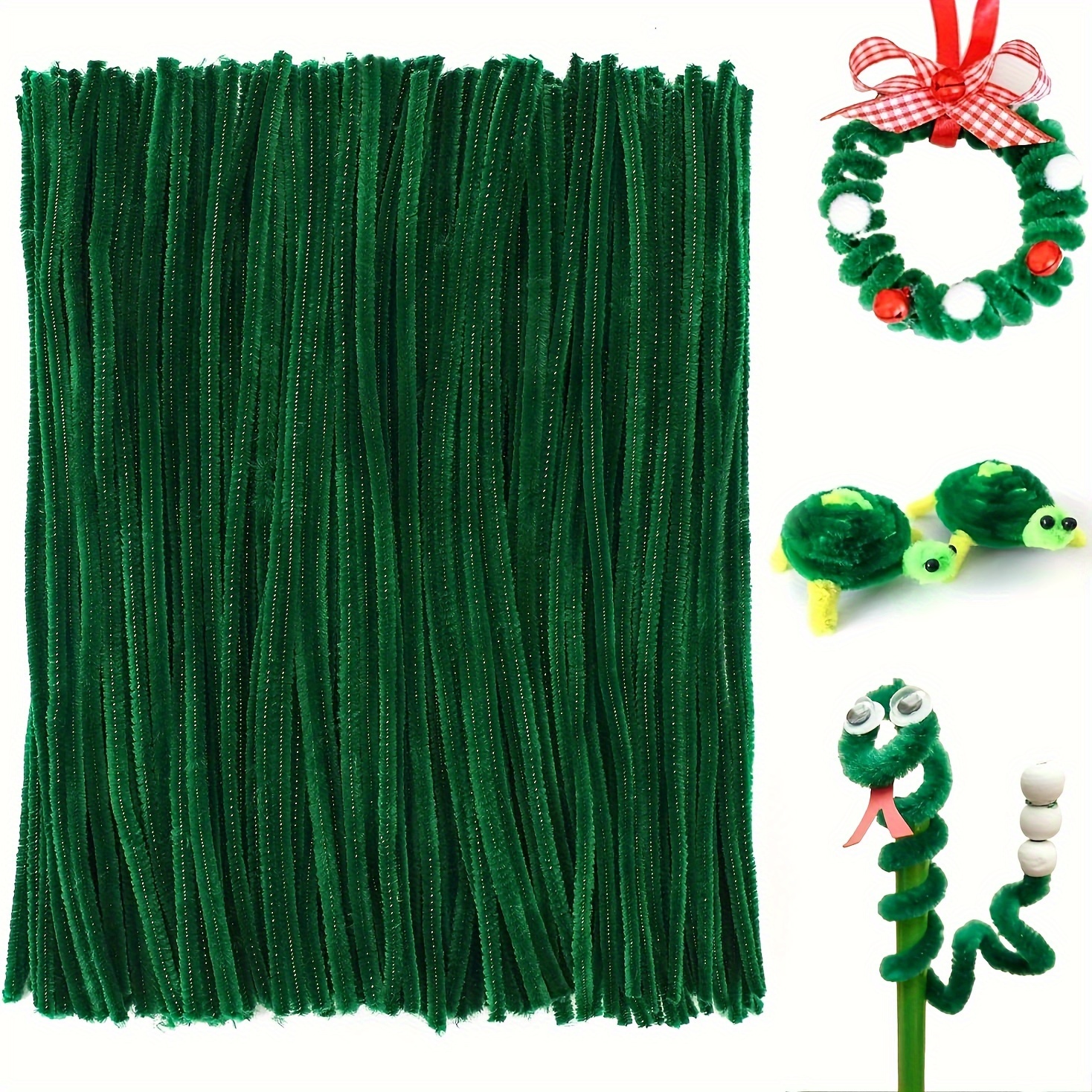 Pipe Cleaner Craft Dark Green Pipe Cleaner For Craft - Temu