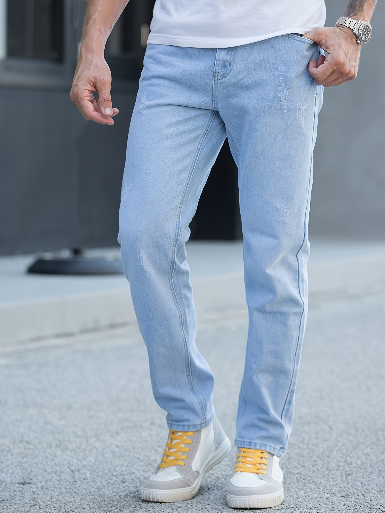 Slim Straight Fit Light Blue Jeans