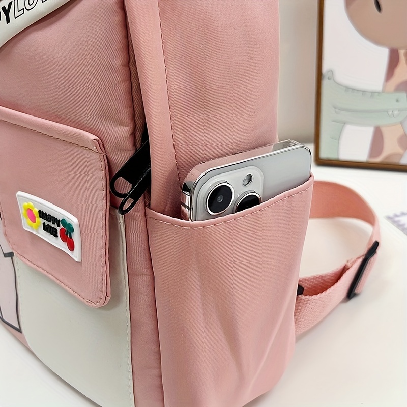Plush Cat Cartoon Backpack Lightweight Travel Nylon Schoolbag
