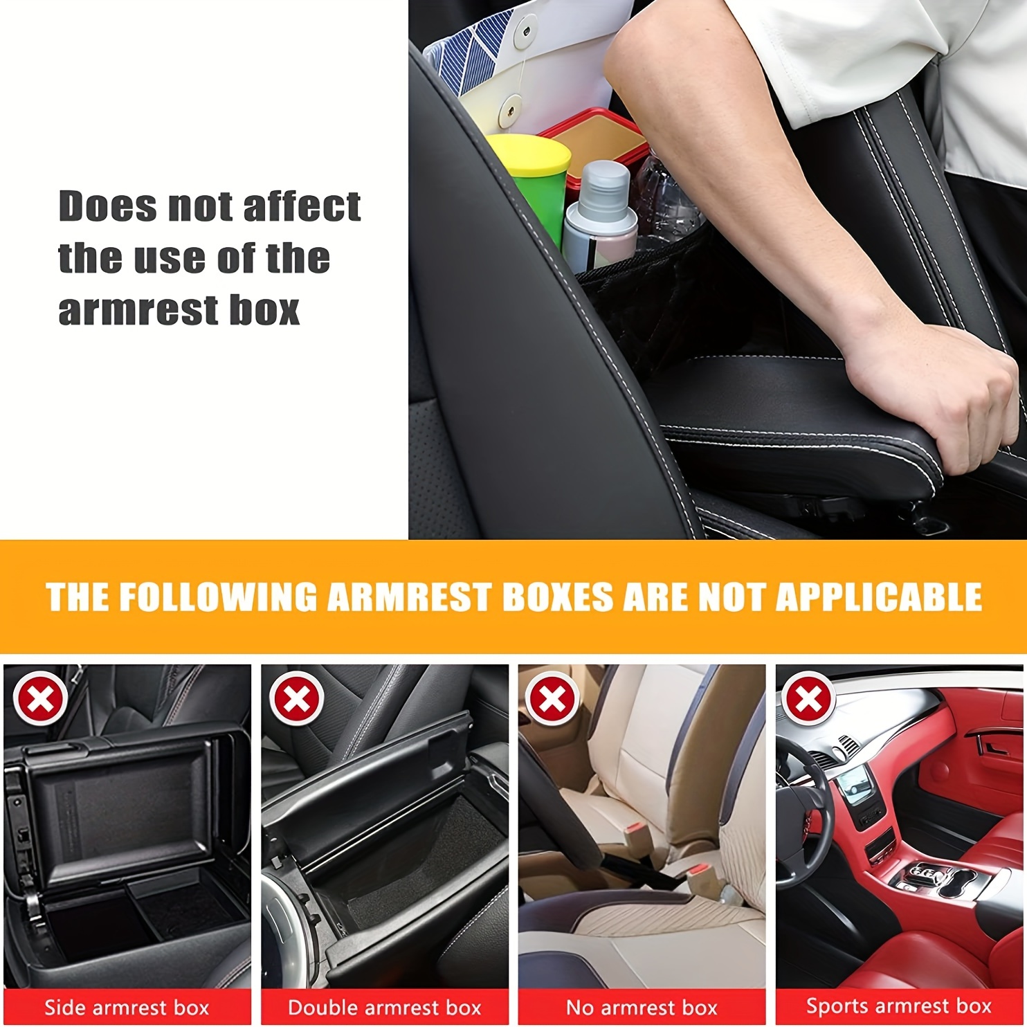 Lekubi Support de sac à main de voiture pour conducteurs, sac à main de  rangement pour siège avant, organiseur de dossier de siège automobile en  cuir