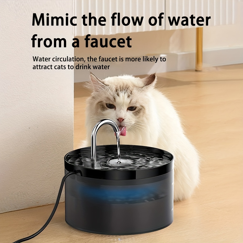 Cat Automatic Water Dispenser Pet Smart Sensor Water Feeder USB Faucet with  Filter Stainless Steel Dog Water Feeder Pet Supplies