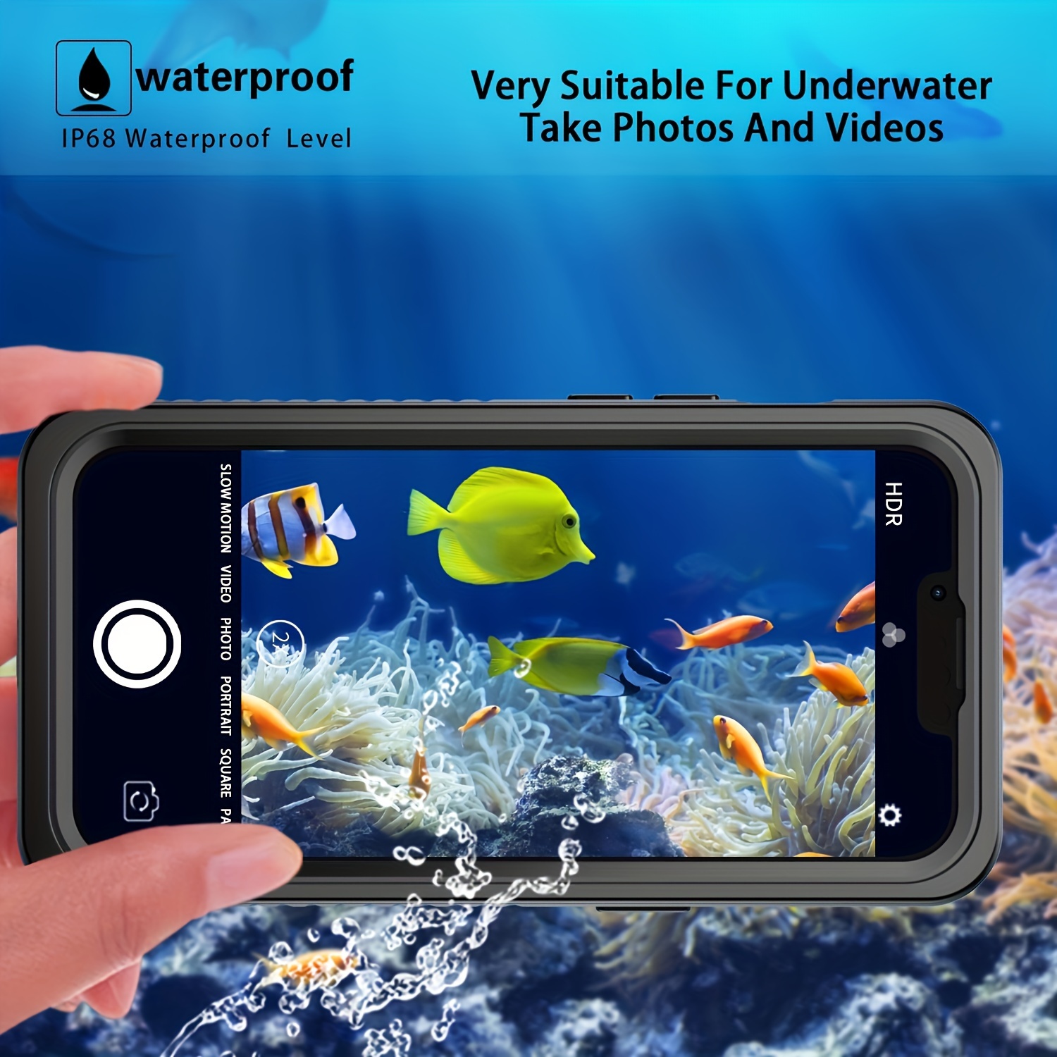 Funda impermeable para iPhone 15 Pro Max 2023, protector de pantalla  integrado y protector de cámara de vidrio, a prueba de golpes, IP68 bajo el  agua
