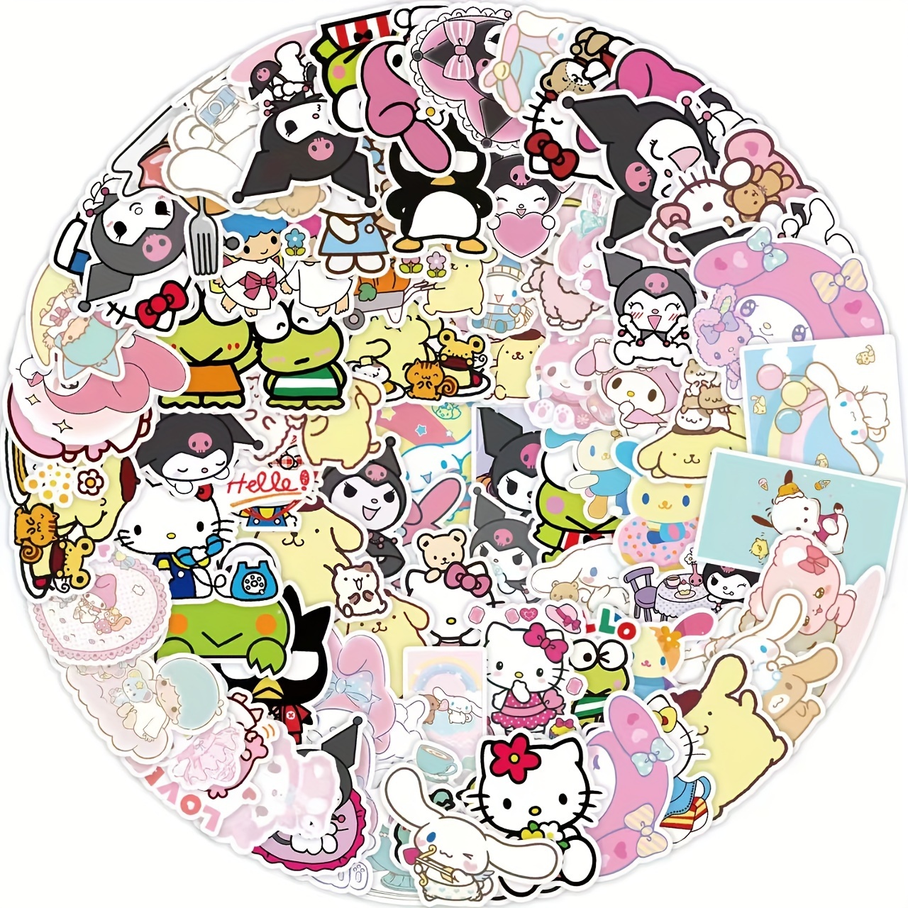 50pcs Pegatinas Lindas Pegatinas Kuromi Cinnamoroll - Temu