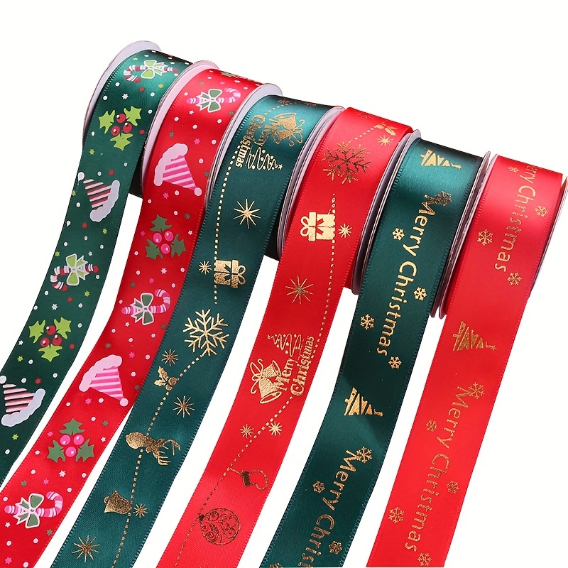 Wholesale Custom Printed Satin Outdoor Polyester Christmas Ribbon